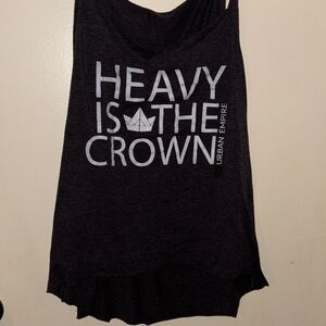 Heavy Is The Crown Urban Empire Black Graphic Tank Top No Hem